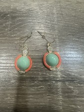 Earrings By Mariana Woman Alluring Flower Shape Turquoise