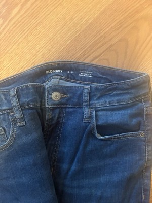 Old Navy Women s High-Rise Skinny Dark Wash Blue Denim Stretch 5-Pocket 8-12