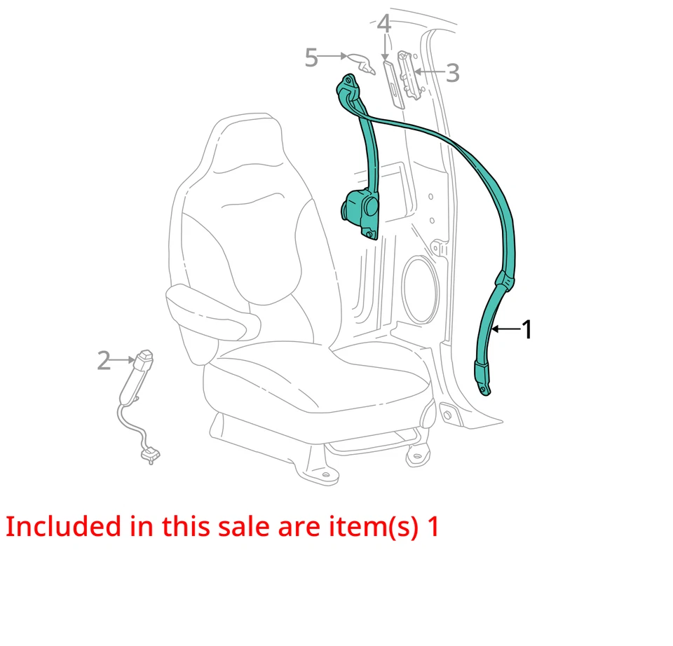 Seat Belt Front Bench Seat 1 Piece Driver Fits 00-01 FORD F150 PICKUP 724230 Foto 2 de 3