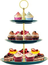 Cupcake Stand Holder 3 Tier Cup Cake Dessert Stands Plastic Tiered Serving