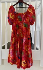 FARM Rio Red Good vibes Midi Dress Size Small NWT