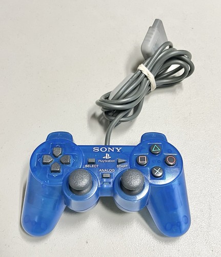 Sony PlayStation 1 PS1 PS2 Dualshock Controller Clear Island Blue SCPH-1200 - Bild 1 von 6