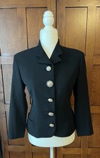 Vintage Designer Gianni Versace Black Women's Cropped Blazer Jacket Size 40