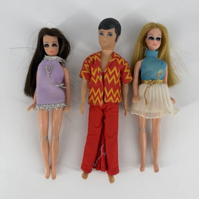 #ad #ad 3 Vintage Dawn Gary Topper Dolls 1970 Fast Free Shipping $44.95