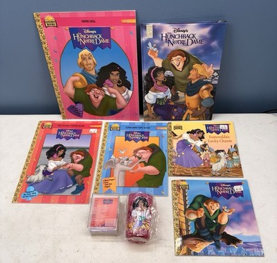 1995 Hunchback Of Notre Dame Book Lot: Paper Dolls, HC, Stickers, Etc.