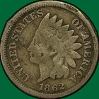 1862 Indian Head Cent Good G Coin, Damaged #41123