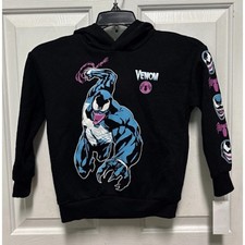 Marvel Venom Hoodie Boys XL Black Graphic Pullover Sweatshirt NWT Spider-Man