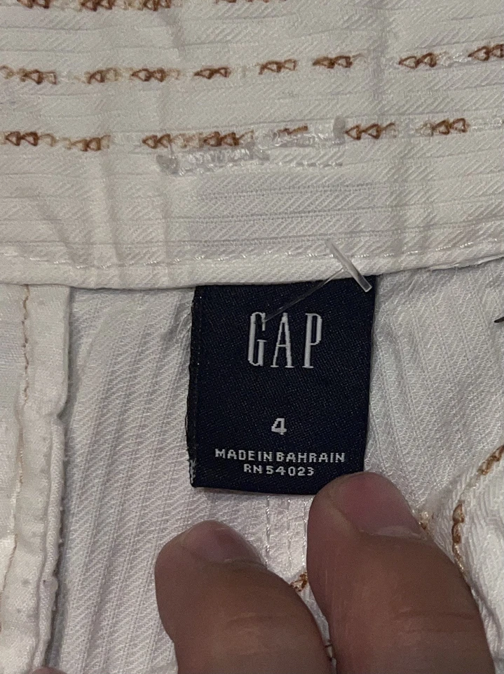 Pantalones bootcut vintage de pana blanca Y2K Gap para mujer talla 4 o W30x32 Foto 4 de 4