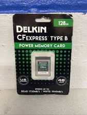 Delkin 128GB CFexpress Type B Power Memory Card DCFX1-128 New Sealed