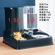 Automatic Cat Feeder Water Dispenser Set, 2 in 1 Tilted Pet Food and Gravity and