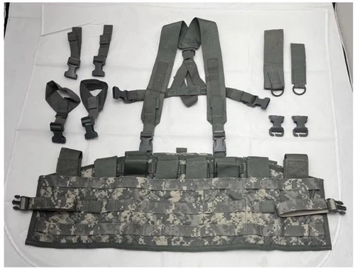 USGI Army ACU Digital MOLLE II Tactical Assault Panel TAP Chest Rig Complete Set