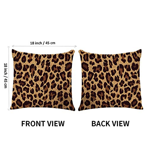 Throw Pillow Cover Leopard Animak Skin Print Home Decor Pillowcase for Sofa - Picture 6 of 7