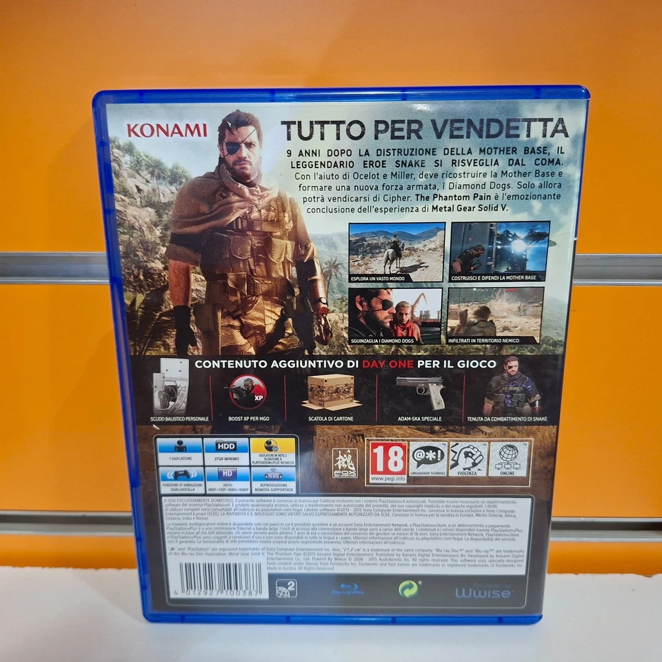 Metal Gear Solid V: Phantom Pain - Day One Edition PS4 USATO ITA, foto 2 di 2