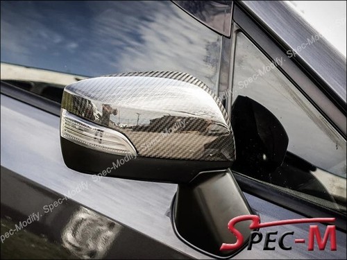 CF Full Replacement OE Style Real Carbon Mirror Caps Fit For WRX STI 2015-2021 - Picture 5 of 5