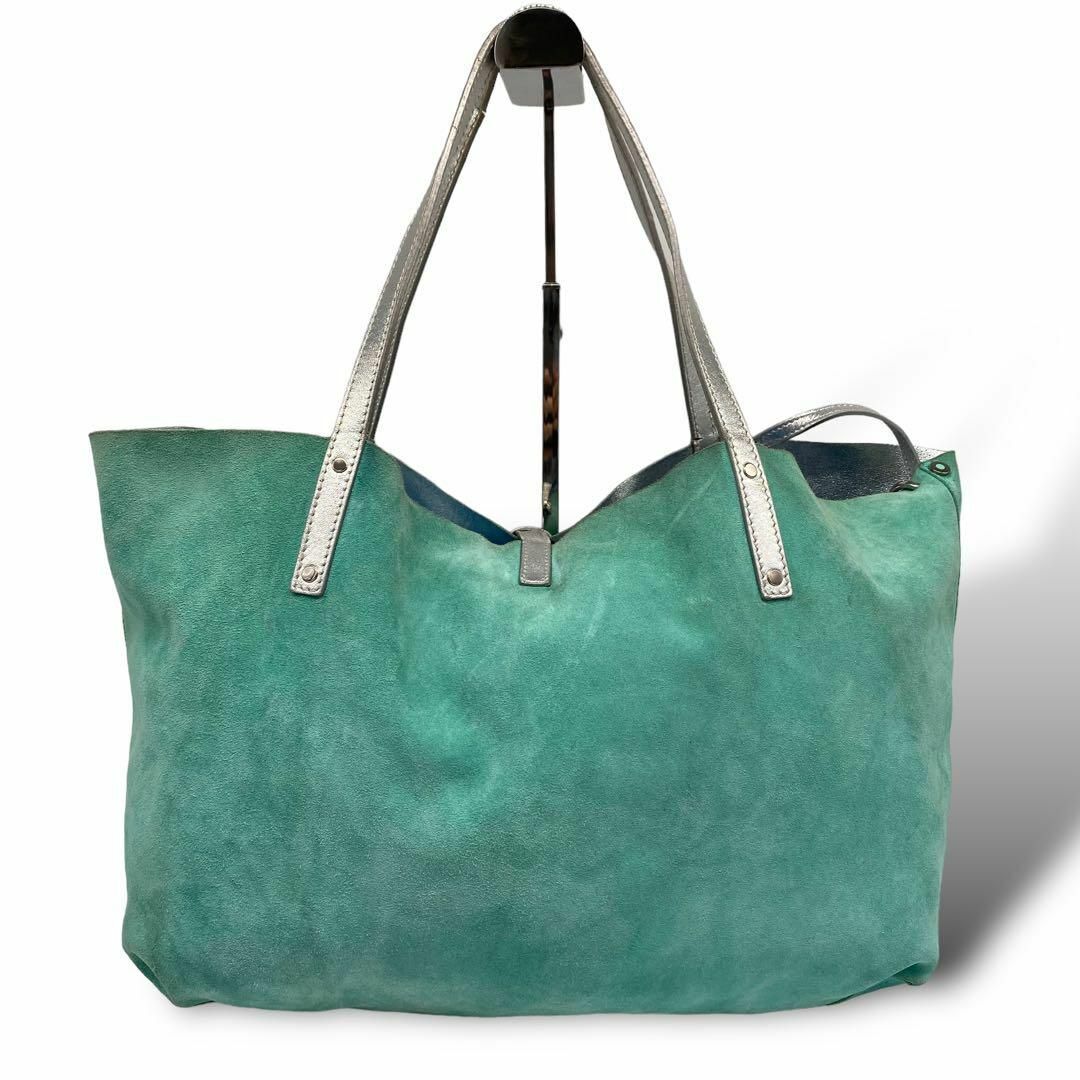 Tiffany & Co. Reversible Tote Bag Shoulder Bag Mint Green