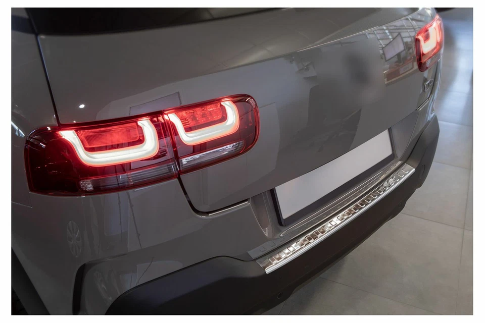 Protector de borde de carga de acero inoxidable adecuado para Citroen C4 Cactus 2 bisel 2018- - Imagen 3 de 4