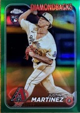 2024 Topps Chrome #159 Justin Martinez RC Green Refractor #/99 Diamondbacks