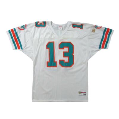 Maillot De Football Vintage Miami Dolphins Reebok - Taille 50, Orange, Cousu Sur Terrain, Occasion