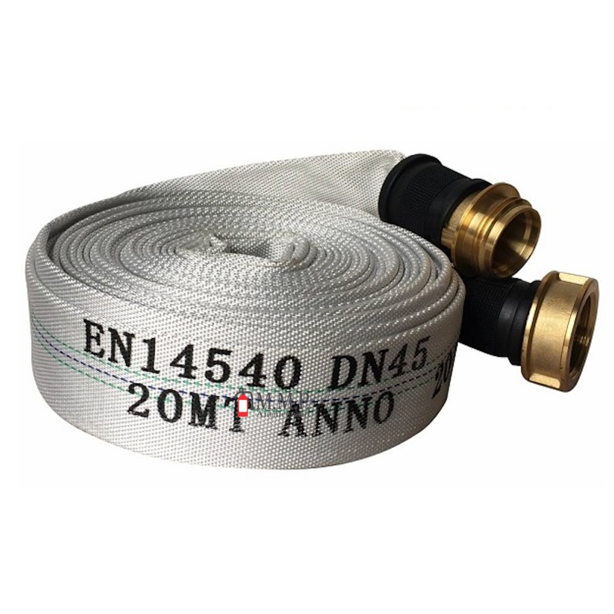 Manichetta Antincendio UNI 45 Bianca - 20 Metri, Raccordo UNI 804, Pressione 15 Bar - Foto 9