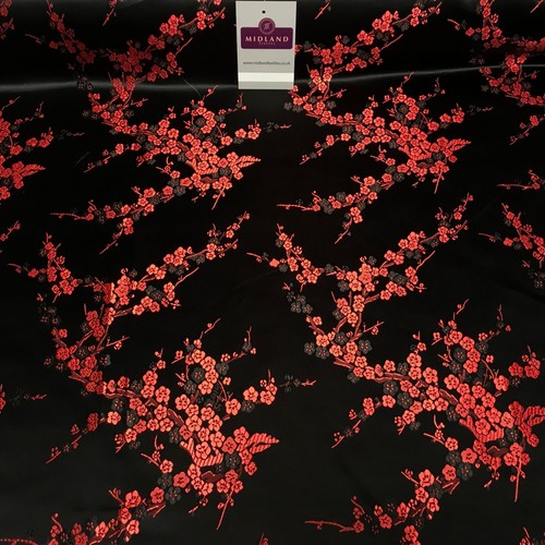 Chinese Blossom Satin Brocade Dress Fabric - M240 Mtex - Picture 6 of 20