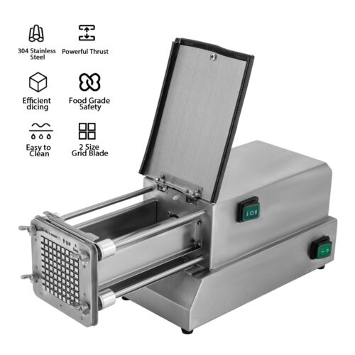 Electric French Fry Cutter Commercial Potato Cutter Slicer with 1/2" 3/8" Blades - Picture 3 of 17
