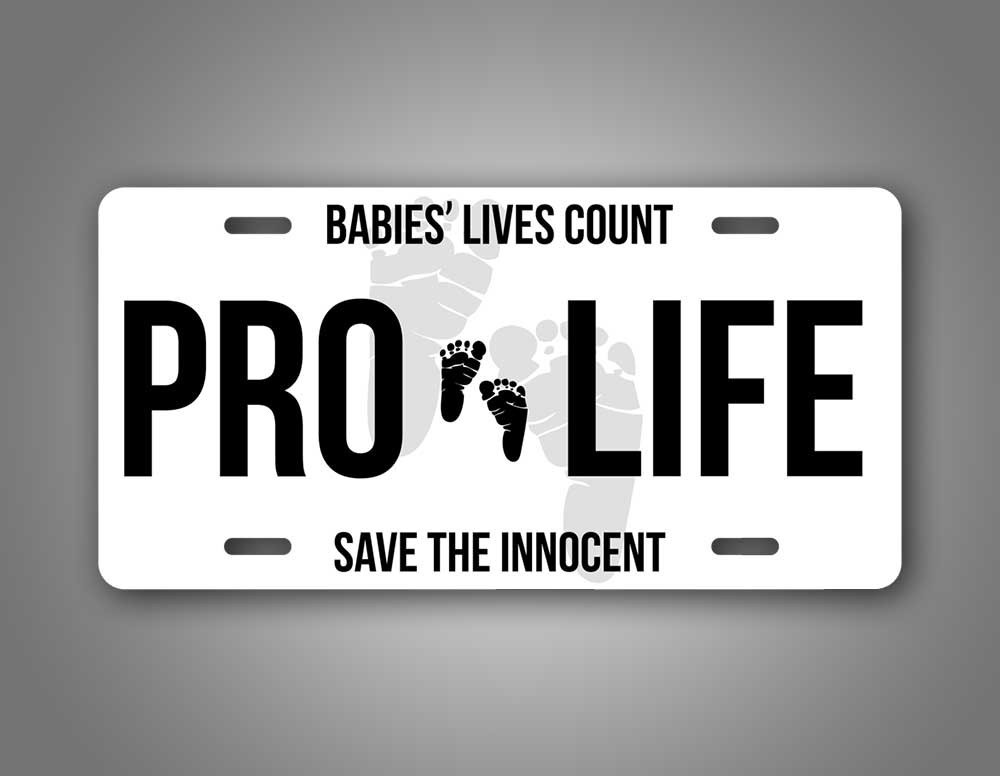 PRO LIFE LICENSE PLATE ~Choose Life~ Anti-Abortion Auto Tag 6x12 