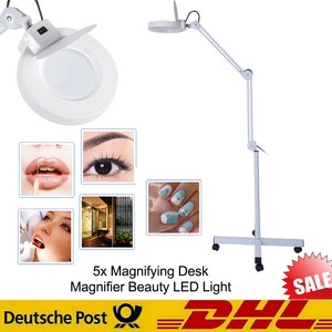USB 5X LED Lupenleuchte Lampe Lupenlampe Standlupe Tattoo Kosmetik Licht Dimmbar