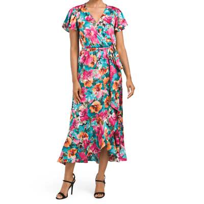 nicole miller collection ローズプリントワンピース nicole miller collection ローズプリントワンピース
