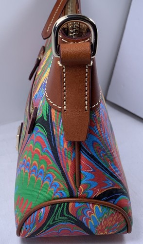 Dooney & Bourke Plumes Small Hobo Shoulder Bag Red Color - Picture 10 of 12