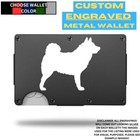 Norwegian Elkhound - Custom Laser Engraving - Thin Metal - Rfid Block