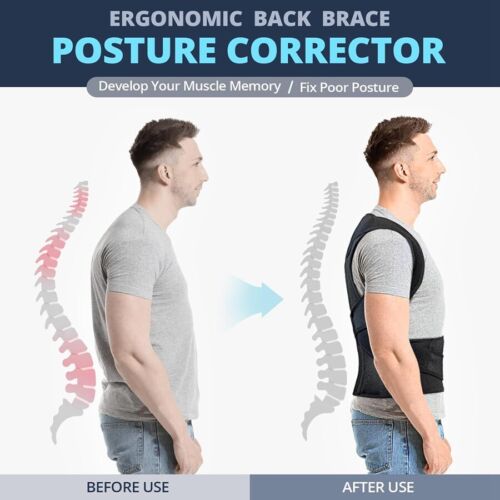 Nuevo-- Corrector de postura ajustable para soporte corrector de postura superior para mujeres hombres - Imagen 6 de 15