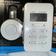 MyTouch Smart 81908352 New White Digital Dimmable LED Timer w/ Tethered Button