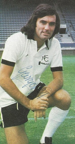 GEORGE BEST FULHAM 1976-1977 EX MANCHESTER UTD RARE ORIGINAL AUTOGRAPHED PICTURE - Picture 2 of 3
