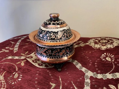 Copper Sugar Bowl with Lid, Decorative Bowl, Candy Dish, Solid Copper Candy Bowl - Picture 10 of 10