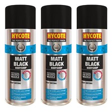 Hycote Matt Black Fast Drying Aerosol Spray Paint 400ml