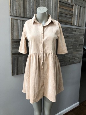 missguided cord smock dress