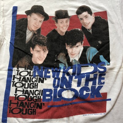 VTG 1989 New Kids On The Block NKOTB T-Shirt Hangin Tough Tour Tee