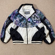 Vintage East West Shell Jacket Womens Medium 80s Crazy Festival Windbreaker