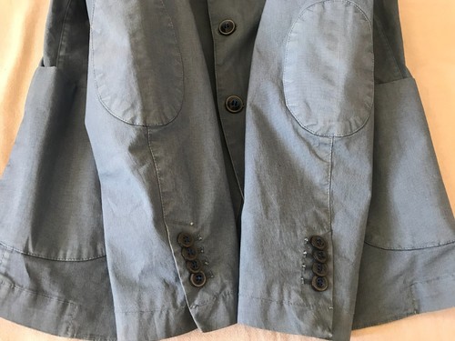 AG TREND ITALIAN MEN'S JACKET BLAZER COTTON BLUE SZ 48 EU / 38 US SLIM - Picture 9 of 14