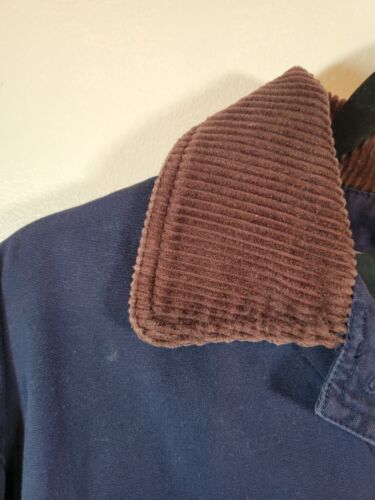Vintage Lands End Damen marineblau Scheunenmantel Hausarbeit Jacke Medium 10-12 - Bild 6 von 19