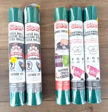 Siser lot of 5 Green HTV (2regEWEcostretch,1regEWStretch,2megaEW) vinyl rolls