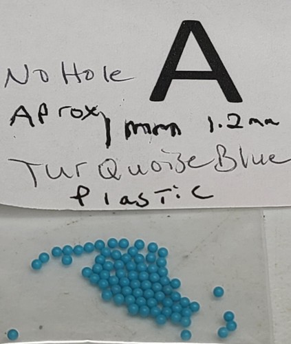 Vtg No Hole 1mm 2mm 3mm + Turquoise Color Bead Rhinestone Jewelry Repair 5014 - Picture 6 of 32