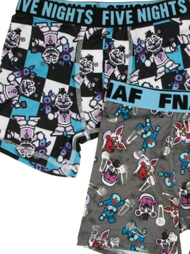 Boys Five Nights At Freddy's Foil Print 3pc Boxer Shorts Set Underwear Briefs - Picture 2 of 3