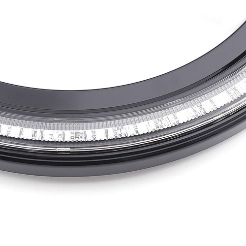 Black Brake Rotor Covers with LED Amber Light For Honda Goldwing GL1800 2018-'21 - Picture 9 of 12