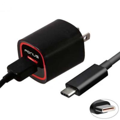 2.4A HOME TRAVEL WALL AC USB CHARGER 6FT LONG USB-C CABLE CORD for TYPE-C PHONES