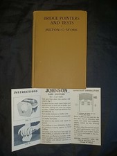 BRIDGE POINTERS AND TESTS BY MILTON C. WORK WINSTON 1927 HARD COVER MADE IN USA