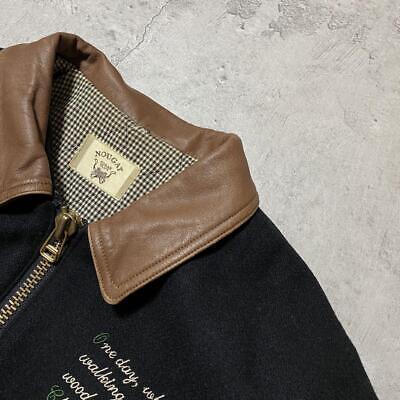 NOUCAT Teddy Vintage Stadium Jumper Black/Brown Size M 90s NOUCAT Teddy Vintage Stadium Jumper Black/Brown Size M 90s
