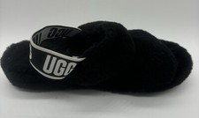 UGG Women's Slingback Oh Yeah Slides Slippers Sz 7 Black Shearling