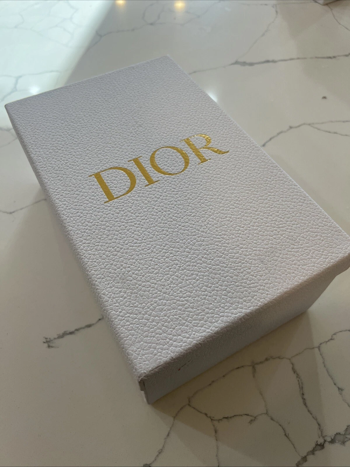 Authentique boîte de rangement cadeau vide chaussures Dior blanche
