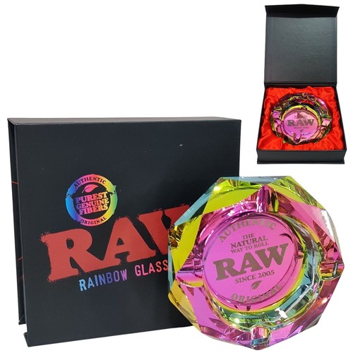 RAW Rolling Papers Paquete Clásico Diseño Vidrio Cenicero Edición Limitada Resistente - Imagen 2 de 2